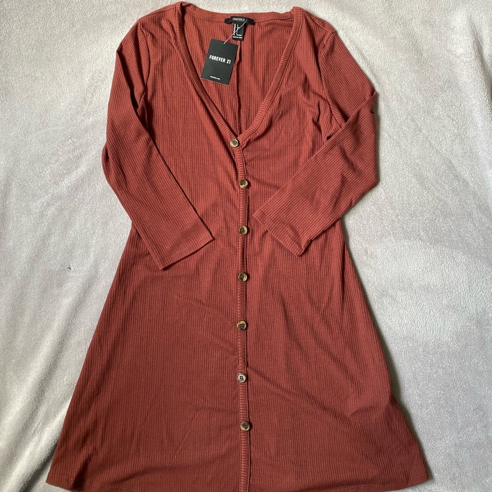 Forever 21 V-Neck Knit Mini Dress